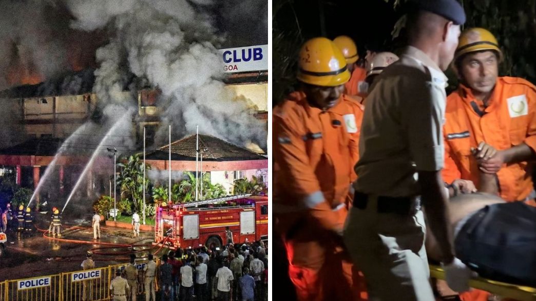 שריפה במועדון בגואה הודו שריפה במועדון בגואה הודו