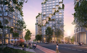 הדמייה של פרויקט קריית שפרינצק חיפה - קרדיט: תכנון: ארז אלה HQ אדר (הדמיה: אלכס לובימוב)