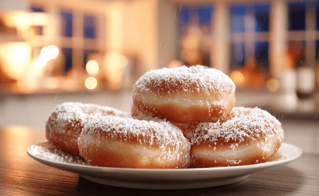 סופגניות לכבוד חג החנוכה והדלקת הנרות סופגניות לכבוד חג החנוכה והדלקת הנרות