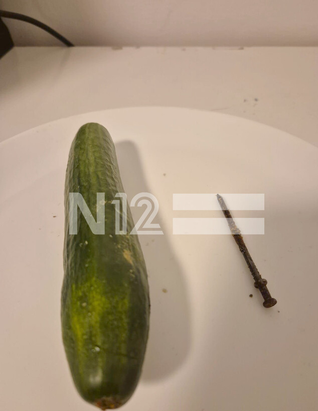 הבורג הענק שהתגלה בתוך מלפפון