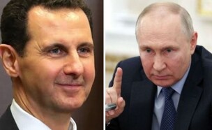 ולדימיר פוטין, בשאר אל-אסד (צילום: GAVRIIL GRIGOROV | SPUTNIK | AFP)