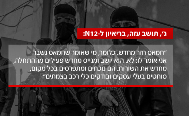 ג', תושב עזה, בריאיון ל-N12 ג', תושב עזה, בריאיון ל-N12