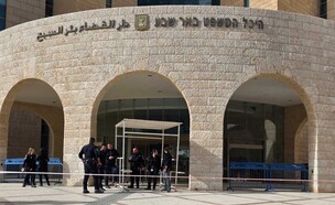 זירת הדקירה בבית המשפט בבאר שבע