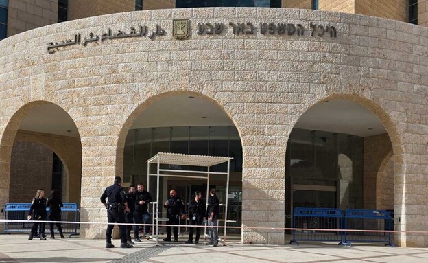 זירת הדקירה בבית המשפט בבאר שבע
