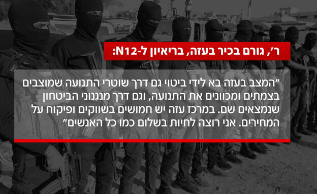 ר', גורם בכיר בעזה, בריאיון ל-N12 ר', גורם בכיר בעזה, בריאיון ל-N12