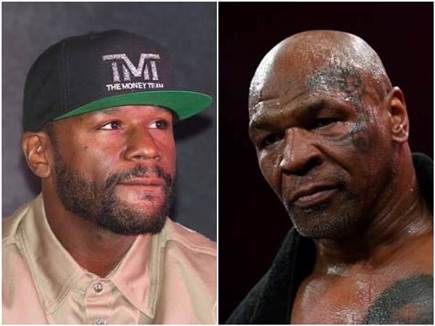 מיקום מפתיע לקרב. טייסון ומייוות`ר (GETTY)