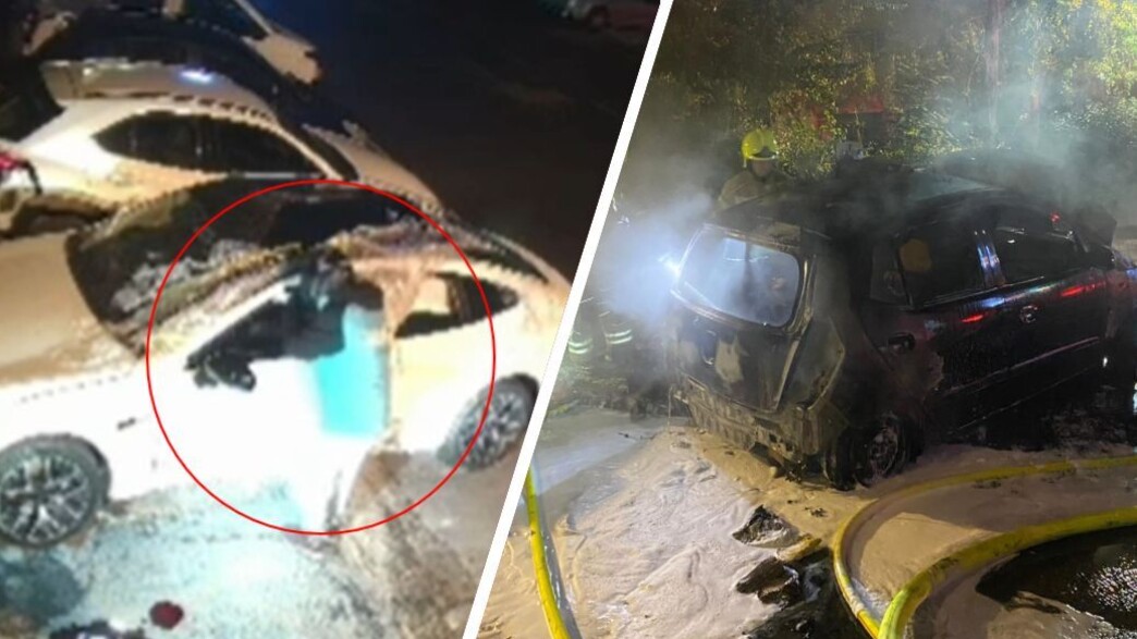 הצתת רכבים ברחובות 