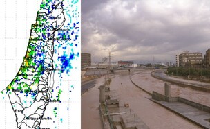 הצפה של נתיבי איילון, דצמבר 1992 (צילום: נתן אלפרט, לע"מ)