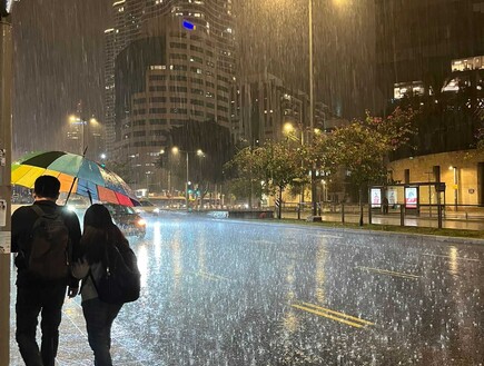 "ביירון" כבר בישראל: גשמים חזקים במרכז ובדרום