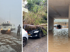 ילדים חולצו ממיניבוס, שלג יורד בחרמון: העדכונים מהסופה