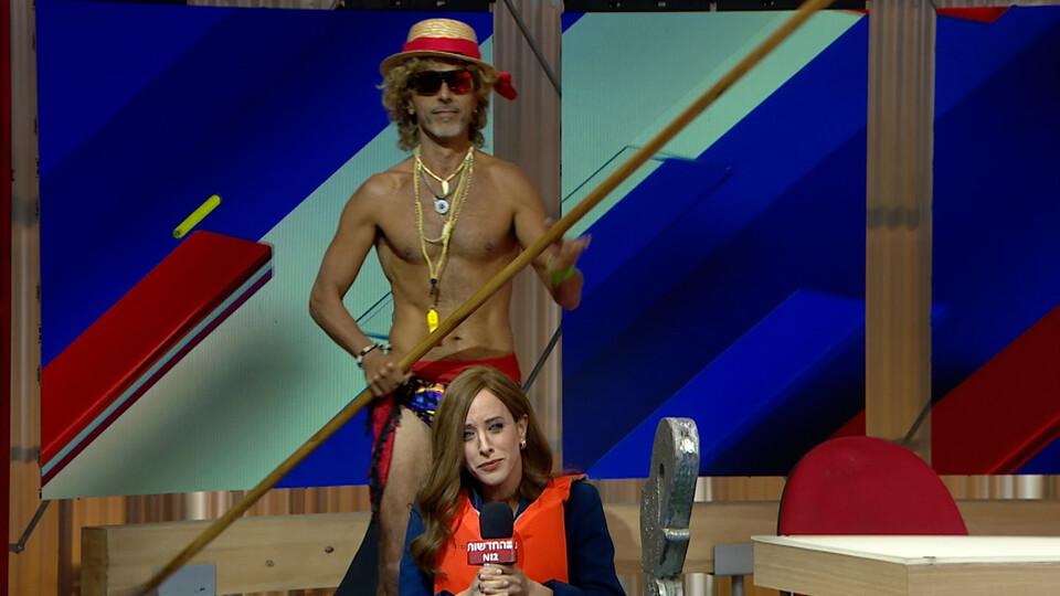 עלמה זק, אלי פיניש (צילום: ארץ נהדרת, קשת 12)