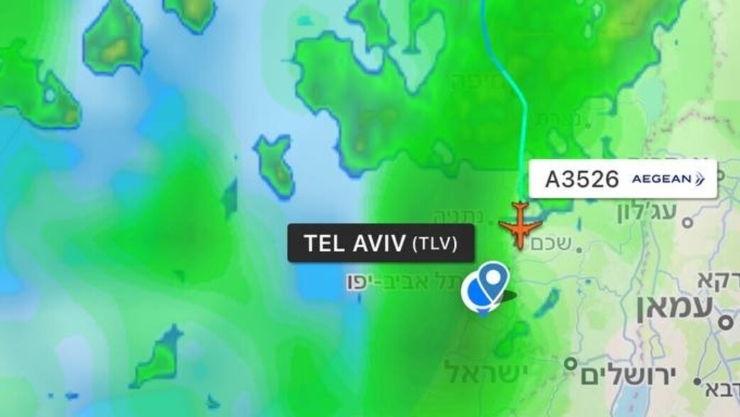 הטיסה מלרנקה לנתב"ג עברה בשמי לבנון