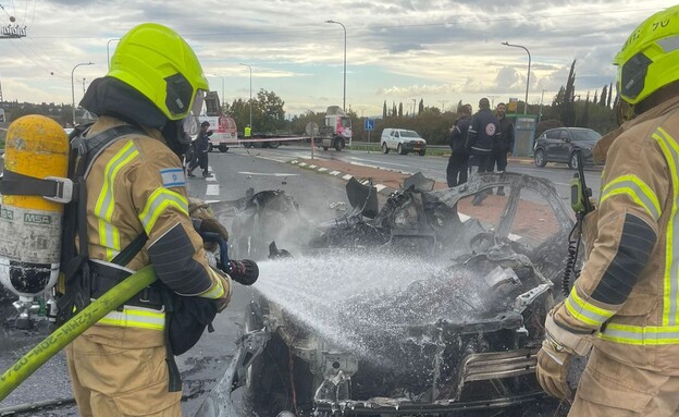 זירת פיצוץ הרכב בצומת נהלל
