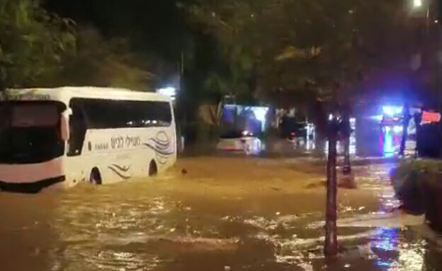 הצפות במהלך הלילה באזור אשקלון, שקמה וקריית גת הצפות במהלך הלילה באזור אשקלון, שקמה וקריית גת