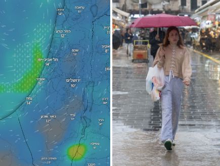 חג חנוכה גשום: מערכת מזג אוויר נוספת תגיע לנר השני