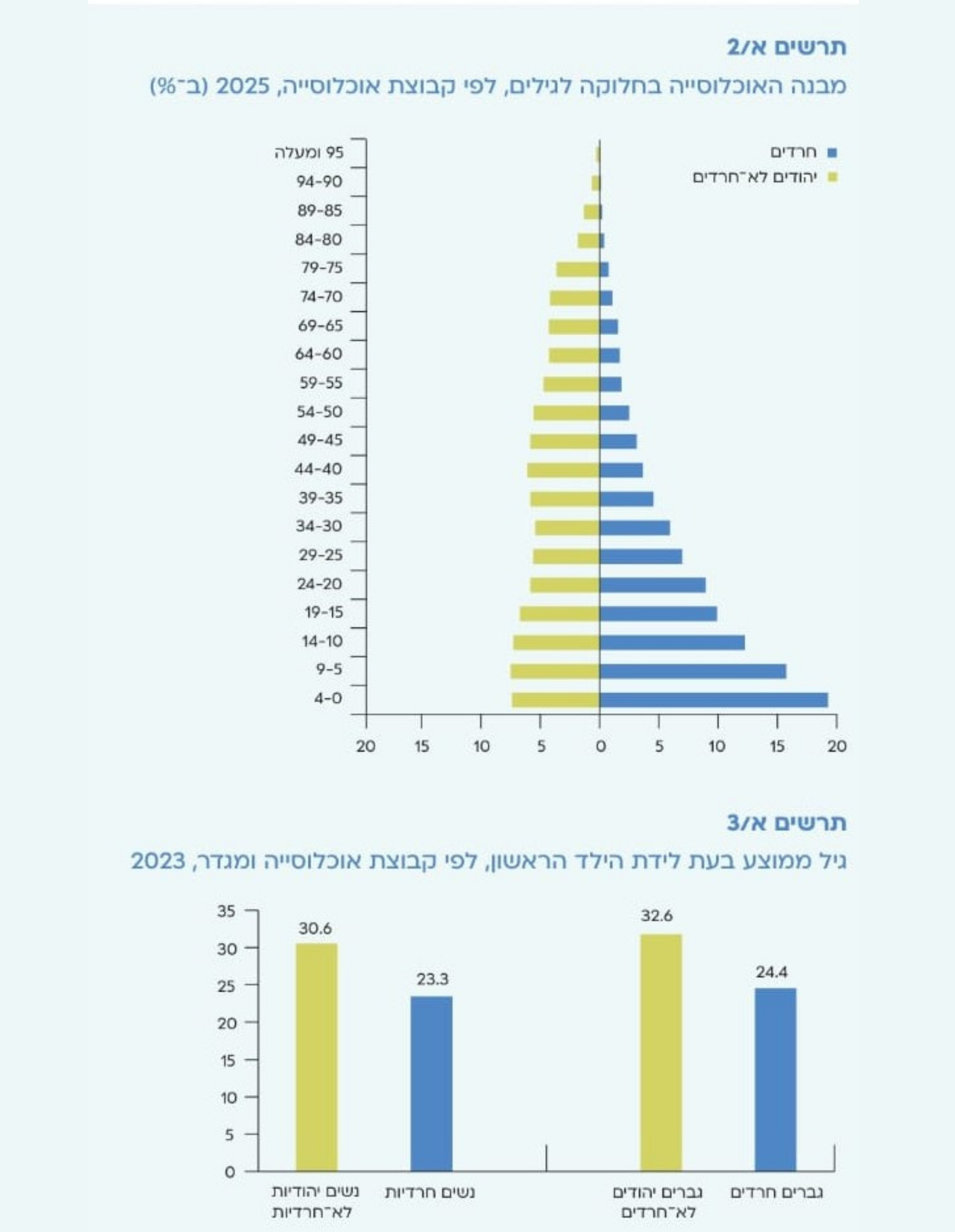 מבנה האוכלוסיה בחלוקה לגילים מבנה האוכלוסיה בחלוקה לגילים