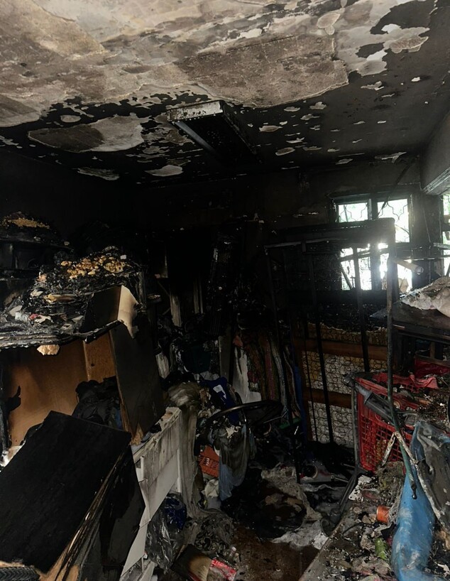 דירה, שרפה, שריפה, נשרפה, קריית מלאכי