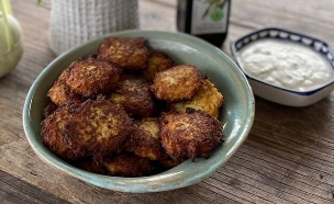 לביבות קולורבי של ריטה גולדשטיין (צילום: ריטה גולדשטיין)