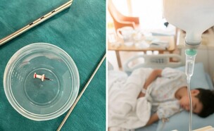 בלעו מחט (צילום: שאטרסטוק+ביהח הצרפתי בנצרת)