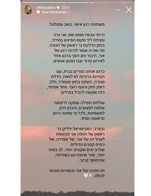 אלה איילון על הפיגוע בסידני אלה איילון על הפיגוע בסידני