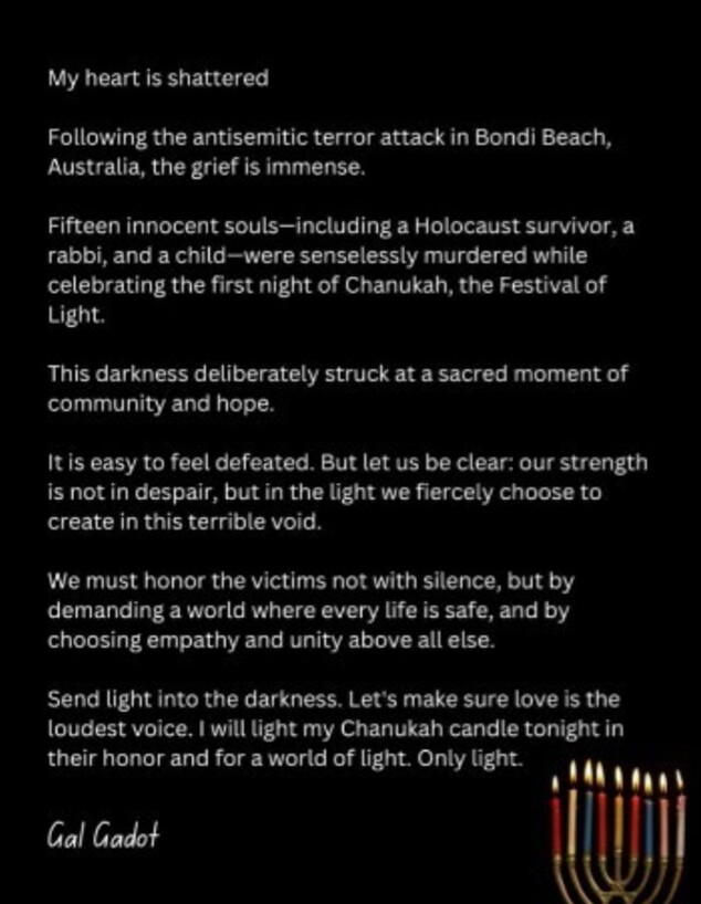 גל גדות מגיבה לפיגוע באוסטרליה גל גדות מגיבה לפיגוע באוסטרליה