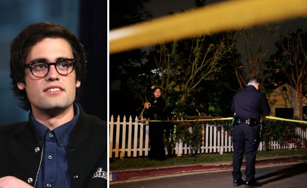 ניק ריינר וזירת הרצח של הוריו רוב ומישל (צילום: Laura Cavanaugh/FilmMagic | Mario Tama, Getty images)