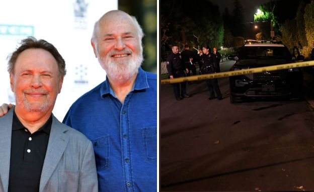 רוב ריינר עם בילי קריסטל, זירת הרצח (צילום: Emma McIntyre/Mario Tama/Getty Images)