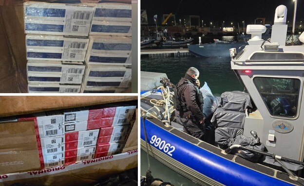 הסיגריות שנתפסו (צילום: דוברות המשטרה)