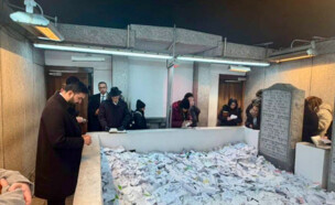 זוהרן ממדאני בקברו של הרבי מלובביץ' (צילום: ללא)