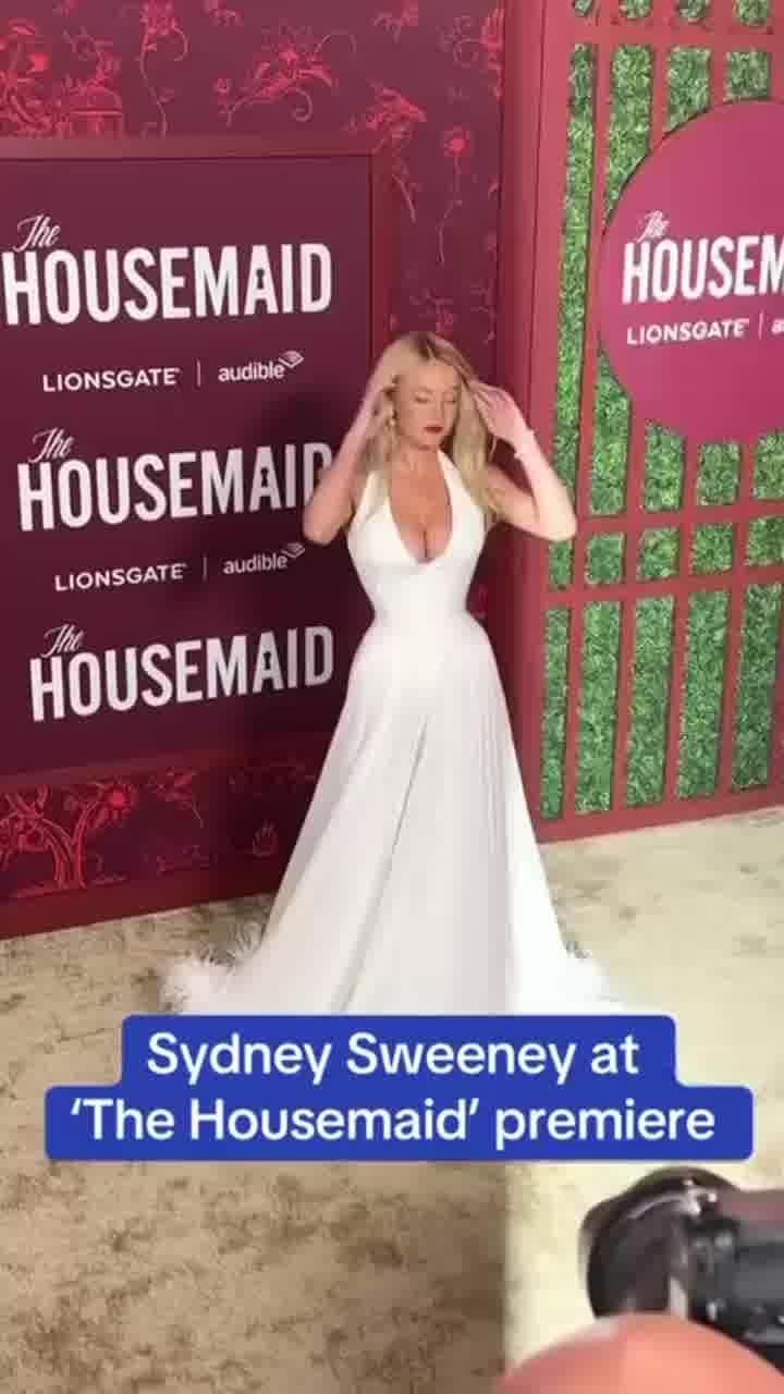 בשמלה לבנה (וברמות של כלה): סידני סוויני בפרמיירת הסרט החדש בכיכובה ״עוזרת הבית״