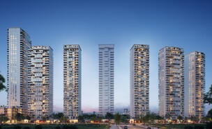 תכנית פינוי-בינוי בקריית נורדאו בנתניה (הדמיה: כנען שנהב אדריכלים)