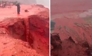 מזג האוויר המשוגע באי הורמוז (צילום: מתוך הרשתות החברתיות לפי סעיף 27א' לחוק זכויות יוצרים)