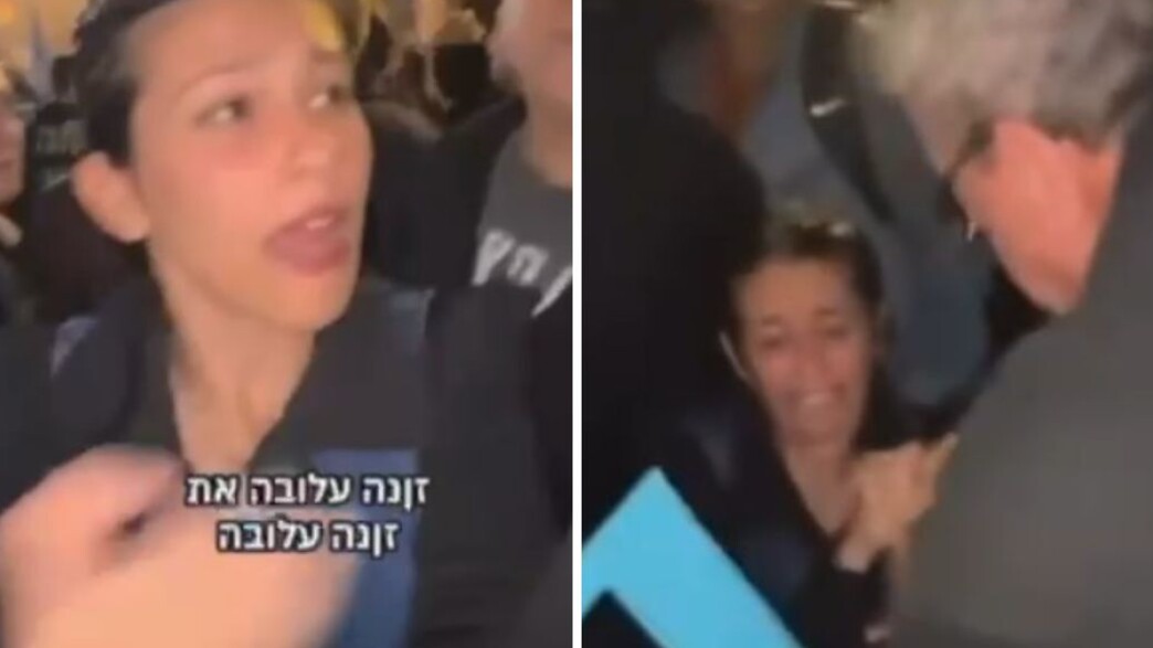 תקיפת הדר מוכתר בהפגנה תקיפת הדר מוכתר בהפגנה