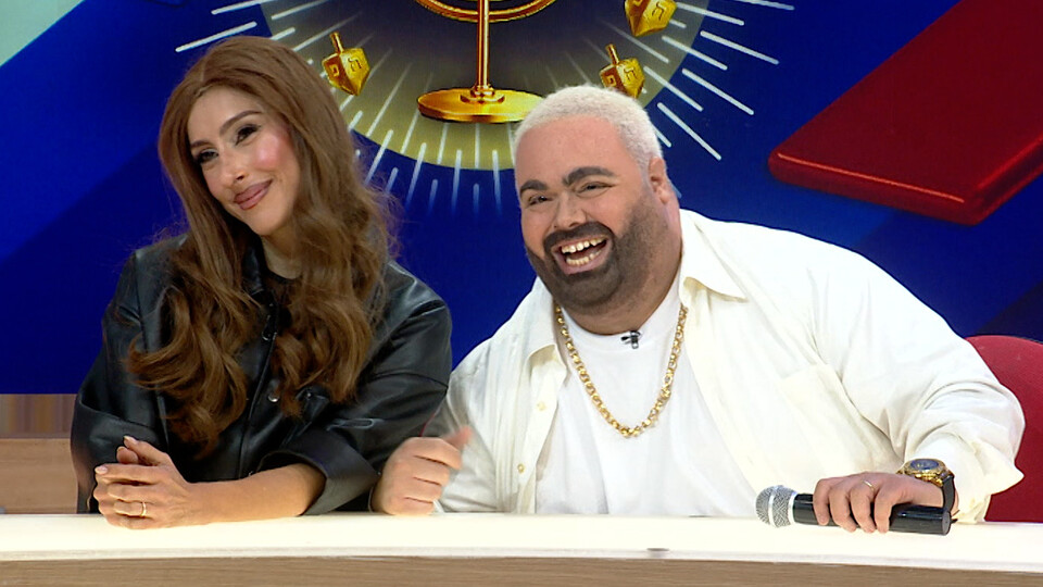 אוראל צברי, שני כהן (צילום: ארץ נהדרת, קשת 12)