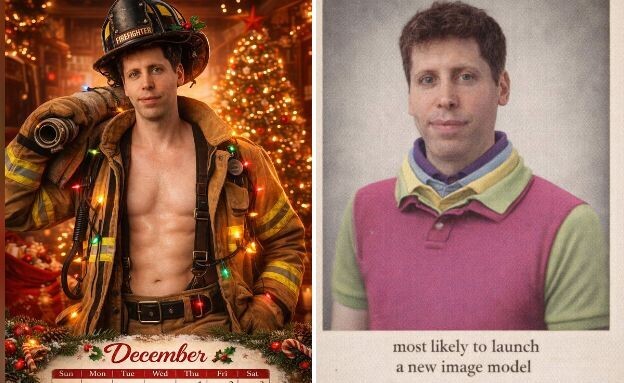 סם אלטמן במודל התמונות החדש של ChatGPT (צילום: twitter)