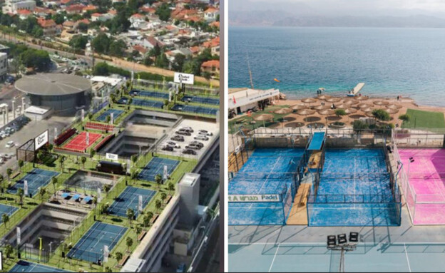 מגרשי פאדל קולאז (צילום: הדמיה טופ פאדל)