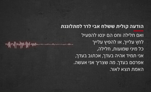 הודעה קולית ששלח אבי לרר למתלוננת הודעה קולית ששלח אבי לרר למתלוננת