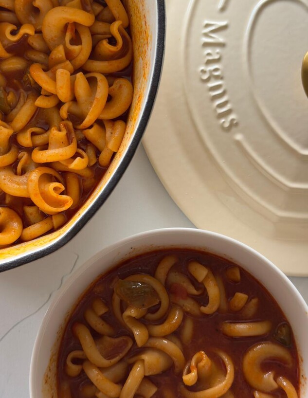 סיר שורבה מקרונה ליום קריר