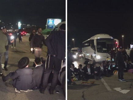 מאות ניסו להגיע לבית של קצין במשטרה הצבאית, כביש 4 נחסם