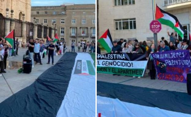 חאאן ספרד מחאה פרו פלסטינית  (צילום: לפי סעיף 27א' לחוק זכויות יוצרים)