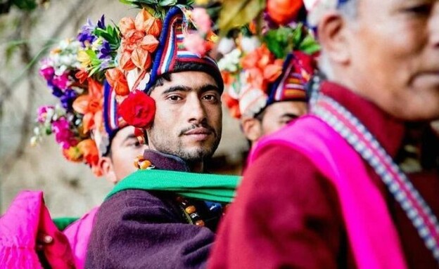 גברים עמק התינוקות לדאק הודו