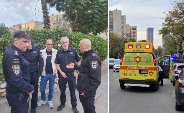 זירת הרצח וההתאבדות בבת ים (צילום: דוברות המשטרה)