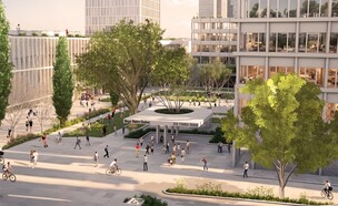 הדמיה של תכנית ההתחדשות העירונית המוצעת בגבעתיים (הדמיה: גוטמן אסיף אדריכלים)