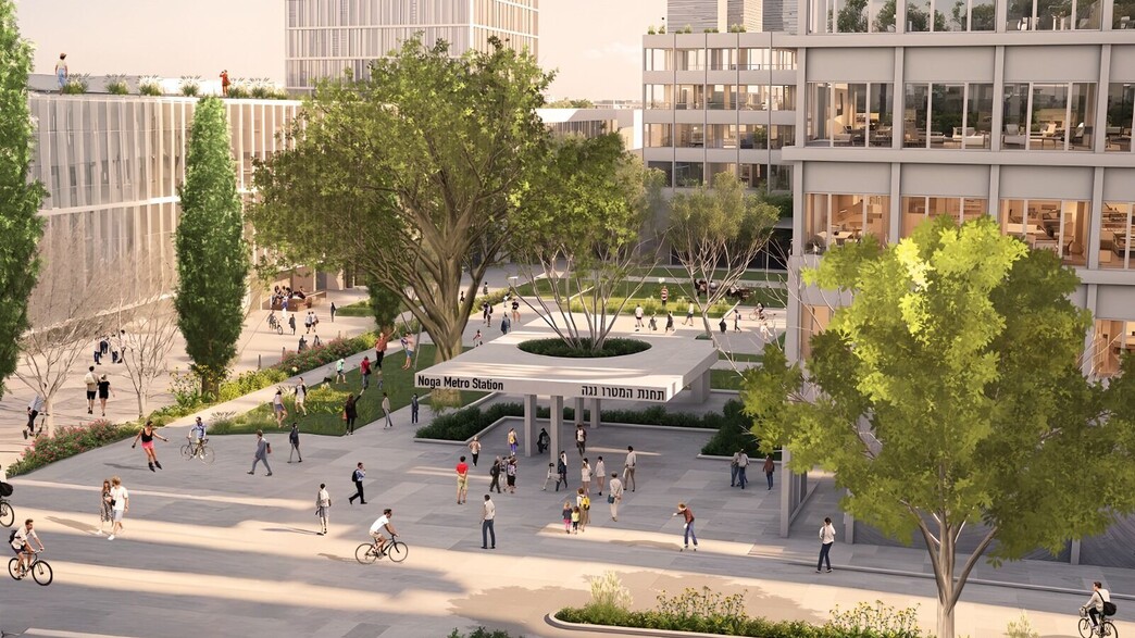 הדמיה של תכנית ההתחדשות העירונית המוצעת בגבעתיים