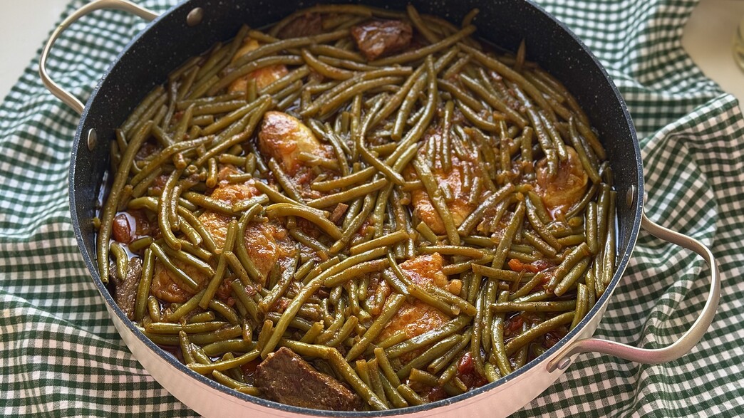 סיר אליפות. שפונדרה ושעועית ירוקה