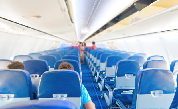 מושבים טיסה מטוס נוסעים (צילום: Beautiful landscape, shutterstock)