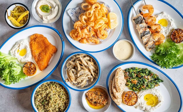 פאסט פוד היי אנד ורק עם דגים. סאלט