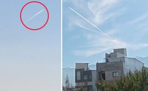 השיגורים באיראן (צילום: מתוך תיעוד שעלה ברשתות החברתיות, שימוש לפי סעיף 27א' לחוק זכויות יוצרים)