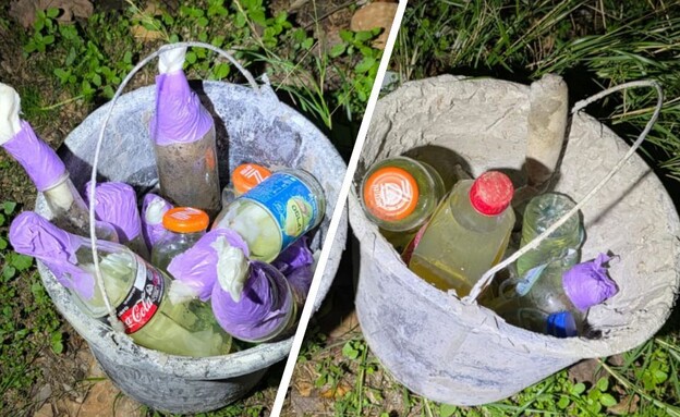 בקבוקי תבערה שנתפסו