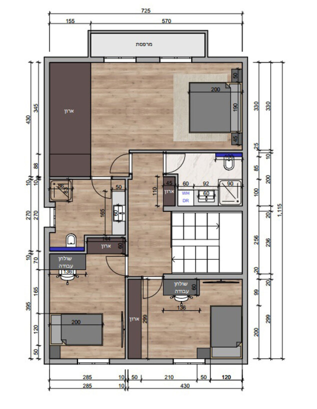בית תהילה גור קומה עליונה עיצוב תהילה גור